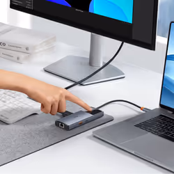 Baseus B00061802813-00 hub di interfaccia USB tipo-C 10000 Mbit/s Grigio - Vista aggiuntiva 7