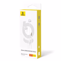 Baseus ENCOK HZ11 3.5MM MİKROFONLU KULAKLIK-BEYAZ cuffia e auricolare Cablato In-ear Chiamate/Musica/Sport/Tutti i giorni Bianco