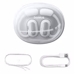 Baseus Eli Sport 1 Auricolare True Wireless Stereo (TWS) A clip, A orecchio aperto Musica e Chiamate USB tipo-C Bluetooth Bianco - Vista aggiuntiva 6