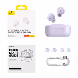 Baseus Bowie E18 Auricolare True Wireless Stereo (TWS) In-ear Musica e Chiamate USB tipo-C Bluetooth Viola - Vista aggiuntiva 6