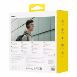 Baseus Bass 30 Max Auricolare Wireless A Padiglione Musica e Chiamate USB tipo-C Bluetooth Nero - Vista aggiuntiva 8