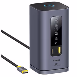 Baseus B00568101813-01 replicatore di porte e docking station per laptop Cablato USB 3.2 Gen 1 (3.1 Gen 1) Type-C Grigio - Vista aggiuntiva 2