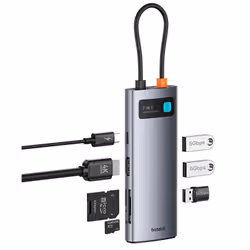 Baseus USB tipo-C 5000 Mbit/s Grigio - Vista aggiuntiva 5