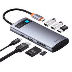 Baseus USB tipo-C 5000 Mbit/s Grigio - Vista aggiuntiva 6