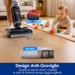 Tineco FloorOne i5 Stretch PLUS Lavapavimenti aspirapolvere senza fili, Design reclinabile a 180°, aspirazione 20000 Pa, zero grovigli, auto-pulizia - Vista aggiuntiva 4