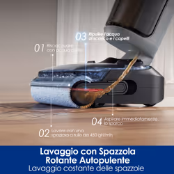 Tineco FloorOne i5 Stretch PLUS Lavapavimenti aspirapolvere senza fili, Design reclinabile a 180°, aspirazione 20000 Pa, zero grovigli, auto-pulizia - Vista aggiuntiva 5