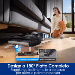 Tineco FloorOne i5 Stretch PLUS Lavapavimenti aspirapolvere senza fili, Design reclinabile a 180°, aspirazione 20000 Pa, zero grovigli, auto-pulizia - Vista aggiuntiva 6
