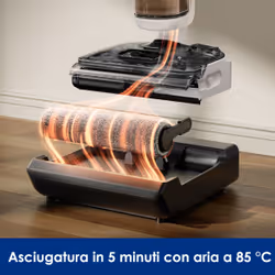 Tineco FLOOR ONE S5 MAX Aspirapolvere Lavapavimenti aspirapolvere senza fili, Design reclinabile a 180°, aspirazione 22000 Pa, zero grovigli, 50 minuti di autonomia, auto-pulizia FlashDry a 85°C - Vista aggiuntiva 5