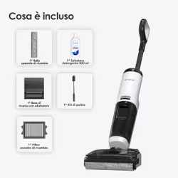 Tineco FLOOR ONE S5 MAX Aspirapolvere Lavapavimenti aspirapolvere senza fili, Design reclinabile a 180°, aspirazione 22000 Pa, zero grovigli, 50 minuti di autonomia, auto-pulizia FlashDry a 85°C - Vista aggiuntiva 7