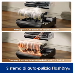 Tineco FLOOR ONE i6 MAX PRO Aspirapolvere Lavapavimenti aspirapolvere senza fili, Design reclinabile a 180°, aspirazione 22000 Pa, zero grovigli, 45 minuti di autonomia, auto-pulizia FlashDry a 85°C - Vista aggiuntiva 5