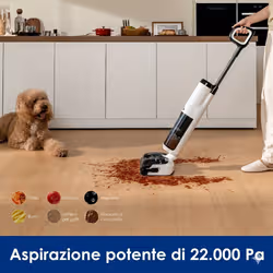 Tineco FLOOR ONE i6 MAX PRO Aspirapolvere Lavapavimenti aspirapolvere senza fili, Design reclinabile a 180°, aspirazione 22000 Pa, zero grovigli, 45 minuti di autonomia, auto-pulizia FlashDry a 85°C - Vista aggiuntiva 6