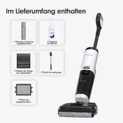 Tineco FLOOR ONE i6 MAX PRO Aspirapolvere Lavapavimenti aspirapolvere senza fili, Design reclinabile a 180°, aspirazione 22000 Pa, zero grovigli, 45 minuti di autonomia, auto-pulizia FlashDry a 85°C - Vista aggiuntiva 8