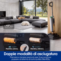 Tineco Floor One S9 Artist Steam Pro Aspirapolvere verticale Batteria Secco e bagnato Senza sacchetto Nero, Argento - Vista aggiuntiva 8