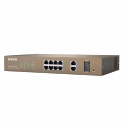 Tenda TEF1210P-8-150W Fast Ethernet (10/100) Supporto Power over Ethernet (PoE) Grigio