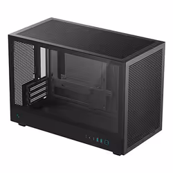 DeepCool CH260, Micro Tower, PC, Nero, micro ATX, Mini-ATX, Mini-ITX, Acrilonitrile butadiene stirene (ABS), SPCC, Vetro temp ...