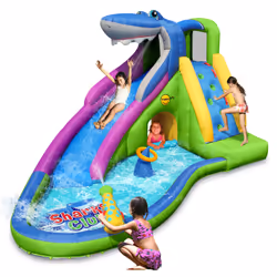 HappyHop Gonfiabile Scivolo Squalo - Vista aggiuntiva 2