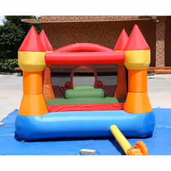 Castello Giostra Gonfiabile con Pompa Inclusa Happy Hop