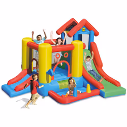 HappyHop Gonfiabile 7 in 1, 225 kg, PVC, Blu, Verde, Rosso, Giallo, 22 kg