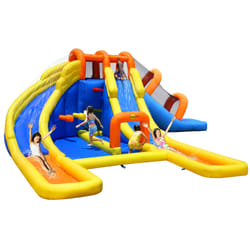 Castello Giostra Gonfiabile Parco Acquatico con Pompa Inclusa Happy Hop