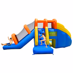 Castello Giostra Gonfiabile Parco Acquatico con Pompa Inclusa Happy Hop
