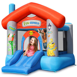 Castello Giostra Gonfiabile con Pompa Happy Hop Fun House