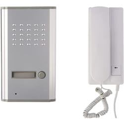 BES - Citofono Monofamiliare Bianco 1 Cornetta Apri cancello Esterno 2 Fili RL-3208A