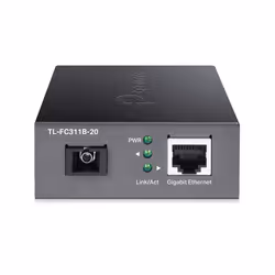 TP-Link TL-FC311B-20 convertitore multimediale di rete 1000 Mbit/s Modalità singola Nero
