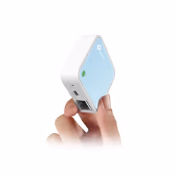TP-Link TL-WR802N router wireless Fast Ethernet Banda singola (2.4 GHz) Blu, Bianco - Vista aggiuntiva 4