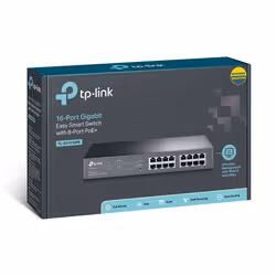 TP-Link TL-SG1016PE Gestito L2 Gigabit Ethernet (10/100/1000) Supporto Power over Ethernet (PoE) 1U Nero - Vista aggiuntiva 4