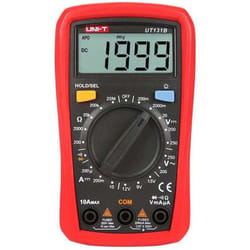 Uni-t - Multimetro digitale UT131B, tester di tensione ad/dc con resistenza, capacità, test ncv e misurazione della temperatura