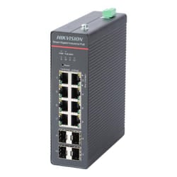 Hikvision DS-3T1512HP-SI-8P4F switch di rete Gestito Gigabit Ethernet (10/100/1000) Supporto Power over Ethernet (PoE) Nero