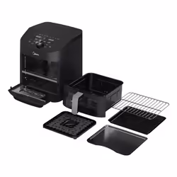 Midea MAD1100DADK friggitrice Doppia 11 L Indipendente 2200 W Friggitrice ad aria calda Nero - Vista aggiuntiva 7