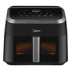 Midea MAD85000ADK Doppia 9 L Indipendente 2200 W Friggitrice ad aria calda Nero, Argento