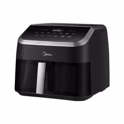 Midea MAD85000ADK Doppia 9 L Indipendente 2200 W Friggitrice ad aria calda Nero, Argento - Vista aggiuntiva 2
