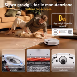 Roborock Qrevo S ProX Robot Aspirapolvere Lavapavimenti, Aspirazione HyperForce® 18.500 Pa, Stazione Multifunzione con Lavaggio Panni a 75°C e Asciugatura ad Aria Calda a 45°C, Sistema Anti-Groviglio, SmartPlan™ 2.0, Sollevamento Panni 10 mm - Vista aggiuntiva 4