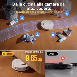Roborock Qrevo S ProX Robot Aspirapolvere Lavapavimenti, Aspirazione HyperForce® 18.500 Pa, Stazione Multifunzione con Lavaggio Panni a 75°C e Asciugatura ad Aria Calda a 45°C, Sistema Anti-Groviglio, SmartPlan™ 2.0, Sollevamento Panni 10 mm - Vista aggiuntiva 6