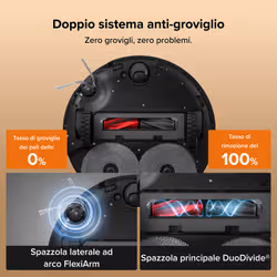 Roborock Qrevo Edge 2X Robot Aspirapolvere Lavapavimenti, Aspirazione HyperForce® 25.000 Pa, Stazione Multifunzione con Lavaggio Panni a 80°C e Asciugatura ad Aria Calda a 55°C, FlexiArm™, Sistema Anti-Groviglio DuoDivide™, Reactive AI - Vista aggiuntiva 5