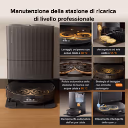 Roborock Qrevo Edge 2X Robot Aspirapolvere Lavapavimenti, Aspirazione HyperForce® 25.000 Pa, Stazione Multifunzione con Lavaggio Panni a 80°C e Asciugatura ad Aria Calda a 55°C, FlexiArm™, Sistema Anti-Groviglio DuoDivide™, Reactive AI - Vista aggiuntiva 6