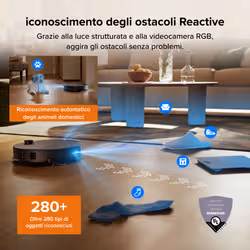 Roborock Qrevo Edge 2X Robot Aspirapolvere Lavapavimenti, Aspirazione HyperForce® 25.000 Pa, Stazione Multifunzione con Lavaggio Panni a 80°C e Asciugatura ad Aria Calda a 55°C, FlexiArm™, Sistema Anti-Groviglio DuoDivide™, Reactive AI - Vista aggiuntiva 8