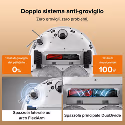 Roborock Qrevo Edge 2X Robot Aspirapolvere Lavapavimenti, Aspirazione HyperForce® 25.000 Pa, Stazione Multifunzione con Lavaggio Panni a 80°C e Asciugatura ad Aria Calda a 55°C, FlexiArm™, Sistema Anti-Groviglio DuoDivide™, Reactive AI - Vista aggiuntiva 5