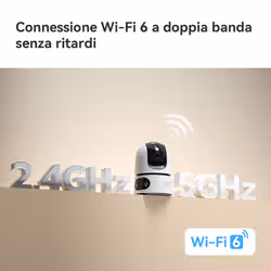 Imou Ranger Dual Pro 10MP Telecamera da interno, motorizzata, con doppia ottica 5MP+5MP, sirena integrata e faretto, tasto di chiamata, rilevamento suoni anomali/umano/animale, smart tracking, funzione privacy, visione notturna, comunicazione bidirezionale, Wi-fi 2.4Ghz, Dual Band, registrazione su Micro SD (fino a 512GB) - NVR o Cloud. Certificazione GDPR. - Vista aggiuntiva 3