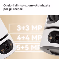 Imou Ranger Dual Pro 10MP Telecamera da interno, motorizzata, con doppia ottica 5MP+5MP, sirena integrata e faretto, tasto di chiamata, rilevamento suoni anomali/umano/animale, smart tracking, funzione privacy, visione notturna, comunicazione bidirezionale, Wi-fi 2.4Ghz, Dual Band, registrazione su Micro SD (fino a 512GB) - NVR o Cloud. Certificazione GDPR. - Vista aggiuntiva 6