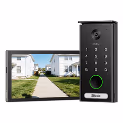 Imou Videocitofono VDP7 - 5MP, schermo da 7'', Collegamento a 2 fili, Dual-Band WiFi 2.4GHz/ 5GHz, 4 modalità di apertura, Visione notturna ad infrarossi, comunicazione bidirezionale, modalità privacy e rilevamento umano e veicoli. Design impermeabile. - Vista aggiuntiva 2