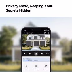 Imou Videocitofono VDP7 - 5MP, schermo da 7'', Collegamento a 2 fili, Dual-Band WiFi 2.4GHz/ 5GHz, 4 modalità di apertura, Visione notturna ad infrarossi, comunicazione bidirezionale, modalità privacy e rilevamento umano e veicoli. Design impermeabile. - Vista aggiuntiva 7