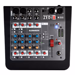 Allen & Heath ZEDi-8, 8 canali, Nero, Grigio