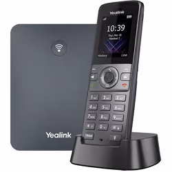 Yealink W74P, Telefono cellulare IP, Grigio, Cornetta wireless, Scrivania/Parete, 50 m, 300 m