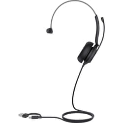 Yealink UH35 Mono Teams USB-C/A Auricolare Cablato A Padiglione Musica e Chiamate USB Type-C / USB Type-A Nero
