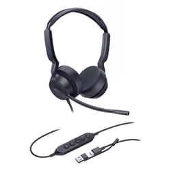 Yealink UH42 Dual UC USB-C/A Auricolare Cablato A Padiglione Musica e Chiamate USB Type-C / USB Type-A Nero