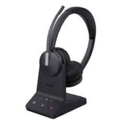 Yealink WH64 Dual Auricolare Con cavo e senza cavo A Padiglione Musica e Chiamate Bluetooth Base di ricarica Nero