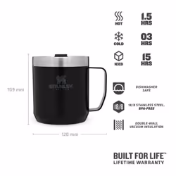 Stanley 10-09366-006 tazza da viaggio 350 ml Nero Acciaio inox